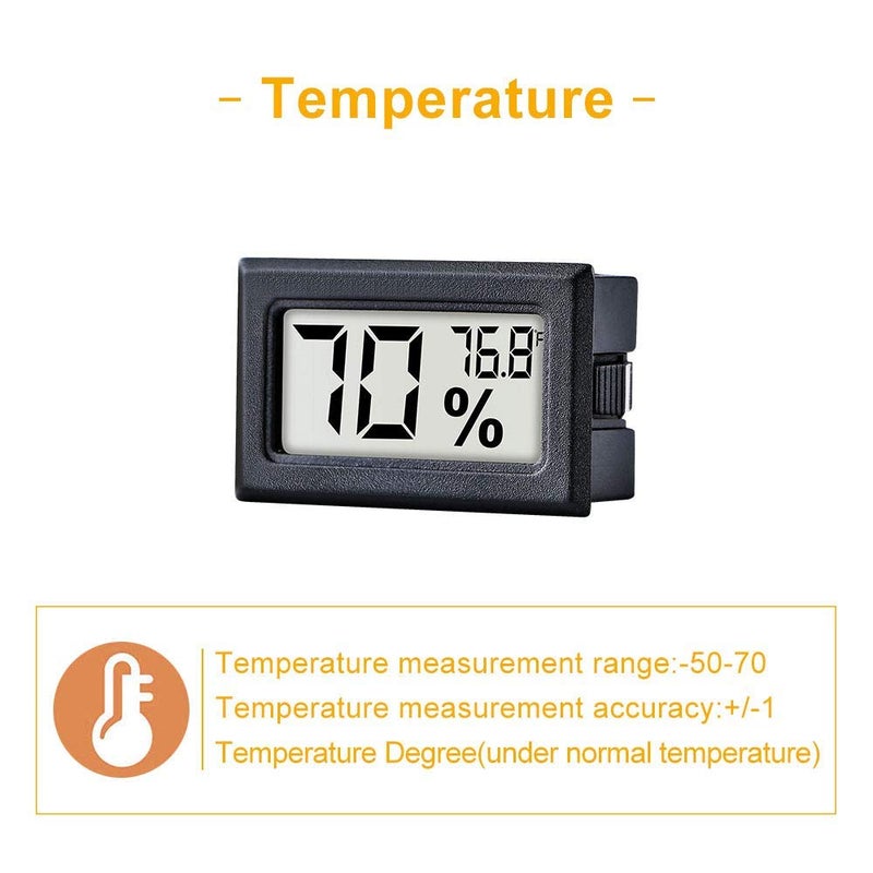 Pgzsy 12 Pack Pgzsy Mini Small Digital Electronic Temperature Humidity Meters Gauge Indoor Thermometer Hygrometer LCD Display Fahrenheit (â„‰) for Humidors, Greenhouse, Garden - Image 3
